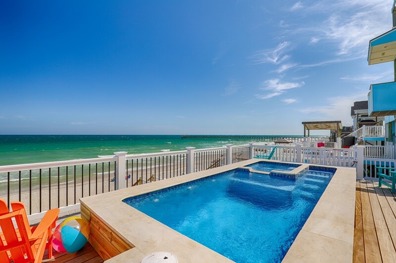 Pool at a Topsail Island rental home